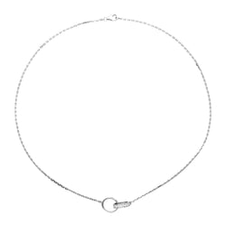 Collier Cartier, "Love", en or blanc, diamants - Castafiore