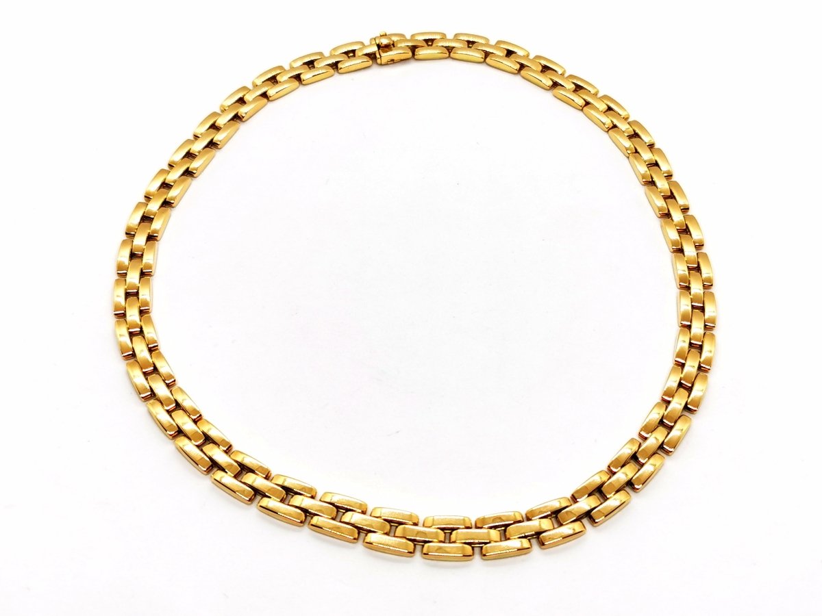 Collier CARTIER maillon Panthère en or jaune - Castafiore