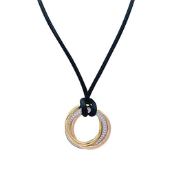 Collier Cartier, "Trinity", trois ors, diamants - Castafiore