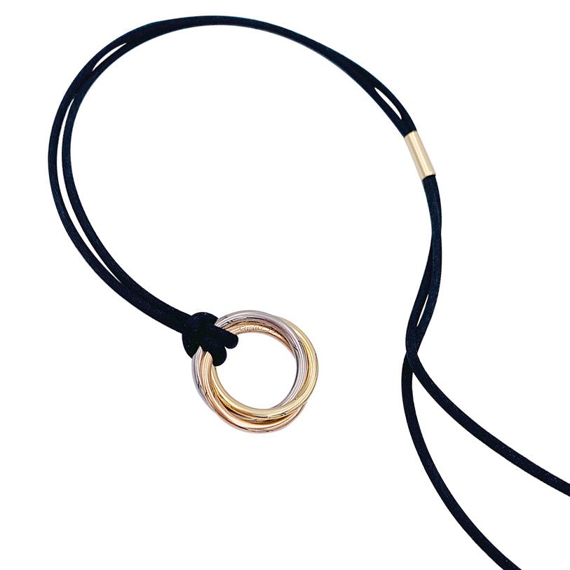 Collier Cartier, "Trinity", trois ors, diamants - Castafiore