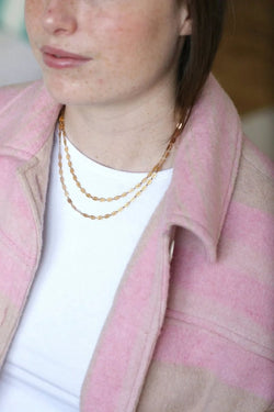 Collier chaîne double or et fermoir émaillé - Castafiore