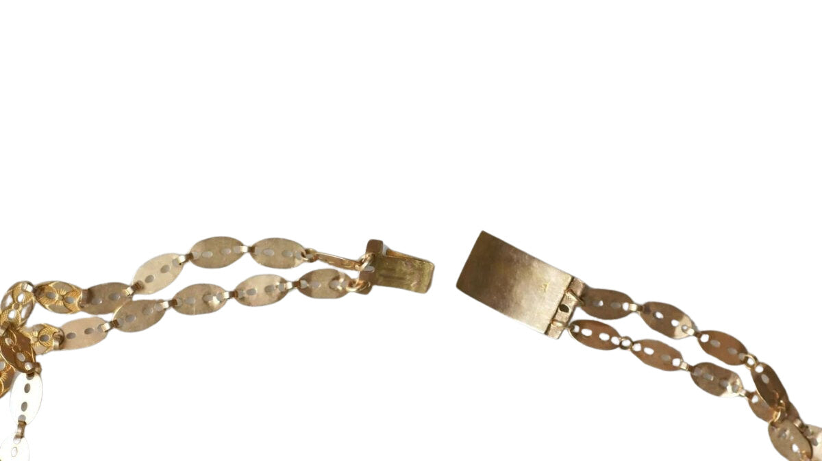 Collier chaîne double or et fermoir émaillé - Castafiore