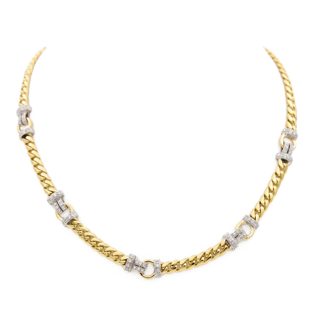Collier Chaîne en 2 ors et diamants - Castafiore