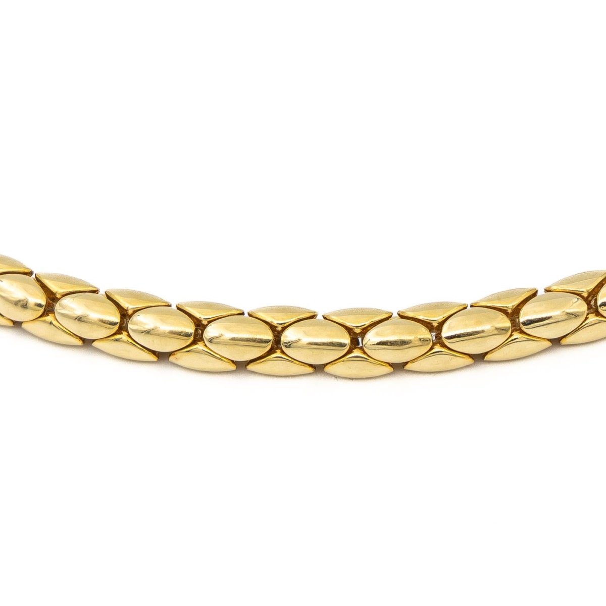 Collier Chaîne grain de riz en or jaune et rubis - Castafiore