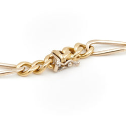 Collier Chaîne maille alternée en or jaune - Castafiore