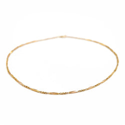 Collier Chaîne maille alternée en or jaune - Castafiore