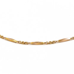 Collier Chaîne maille alternée en or jaune - Castafiore