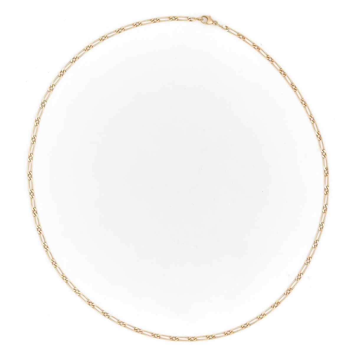 Collier Chaîne maille alternée en or jaune - Castafiore