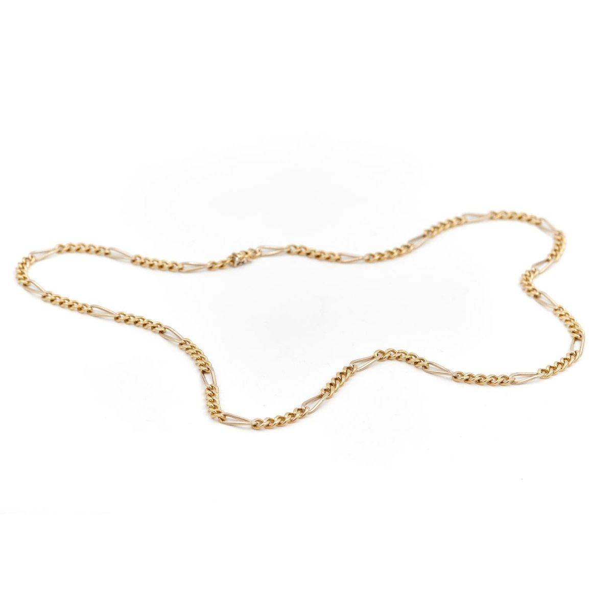 Collier Chaîne maille alternée en or jaune - Castafiore