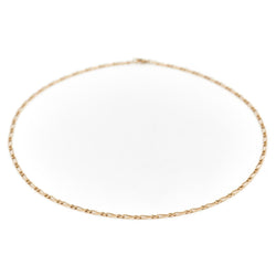 Collier Chaîne maille alternée en or jaune - Castafiore