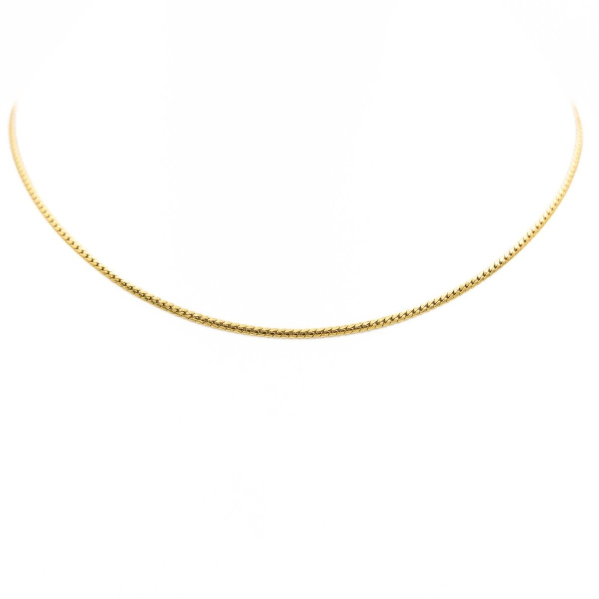 Collier Chaîne maille anglaise en or jaune - Castafiore