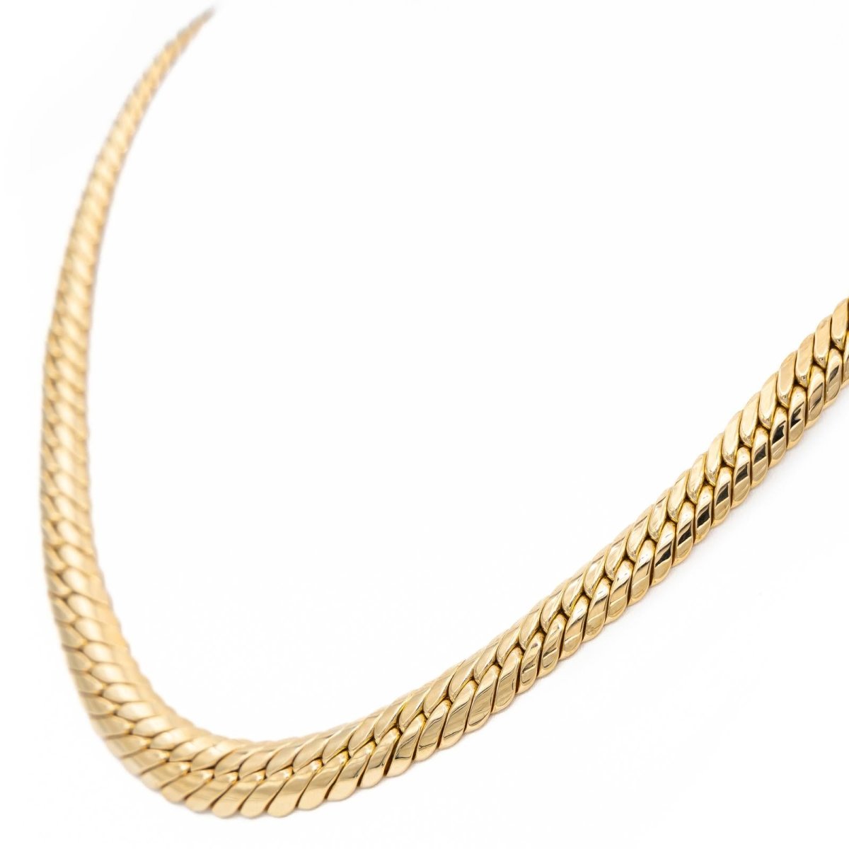 Collier Chaîne maille anglaise en or jaune - Castafiore