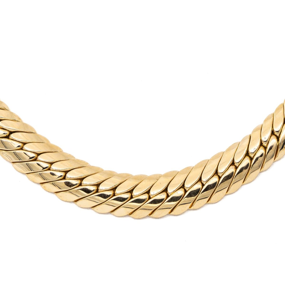 Collier Chaîne maille anglaise en or jaune - Castafiore