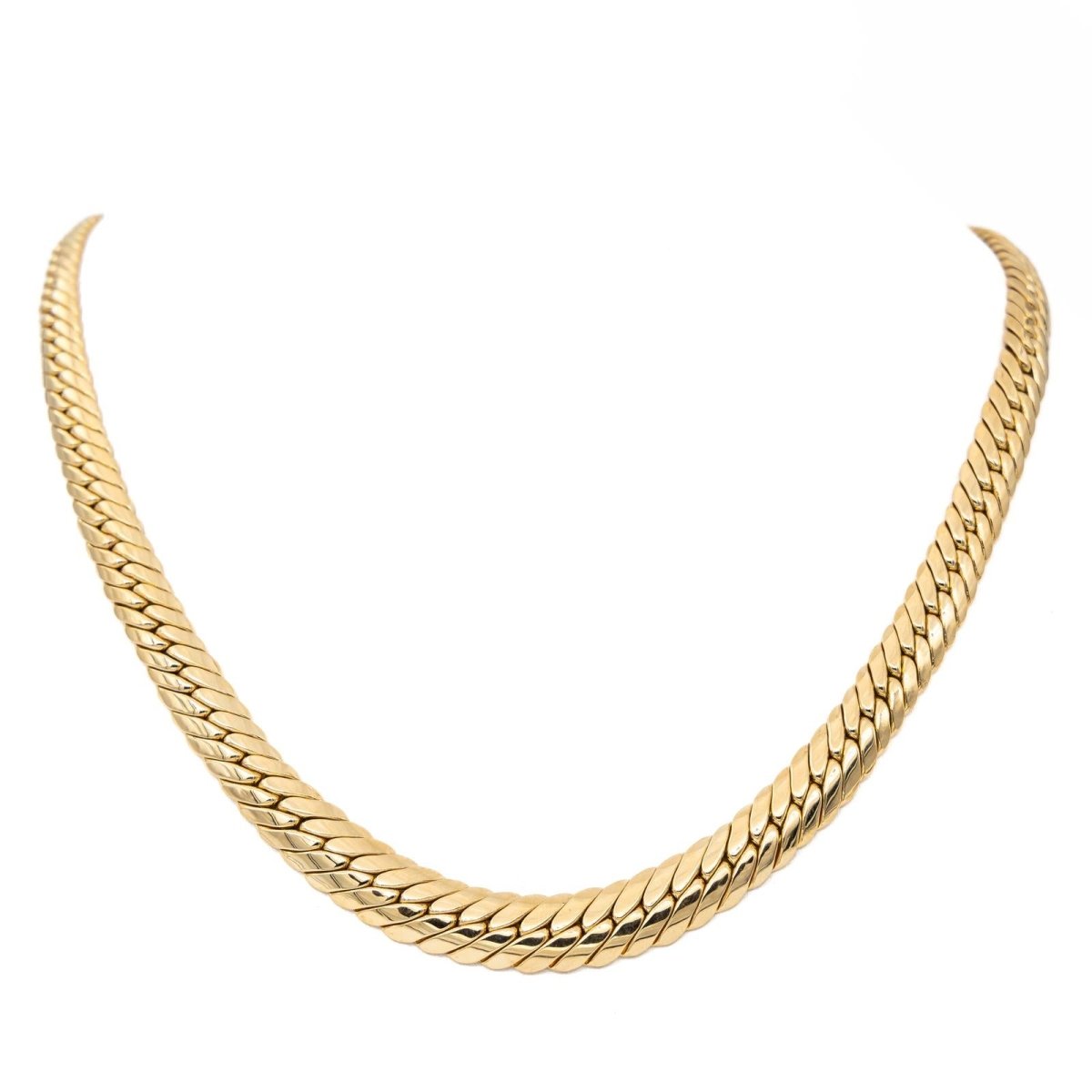 Collier Chaîne maille anglaise en or jaune - Castafiore
