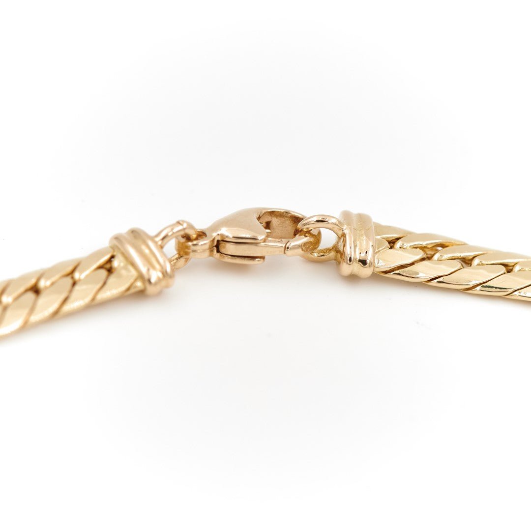 Collier Chaîne maille anglaise en or jaune - Castafiore
