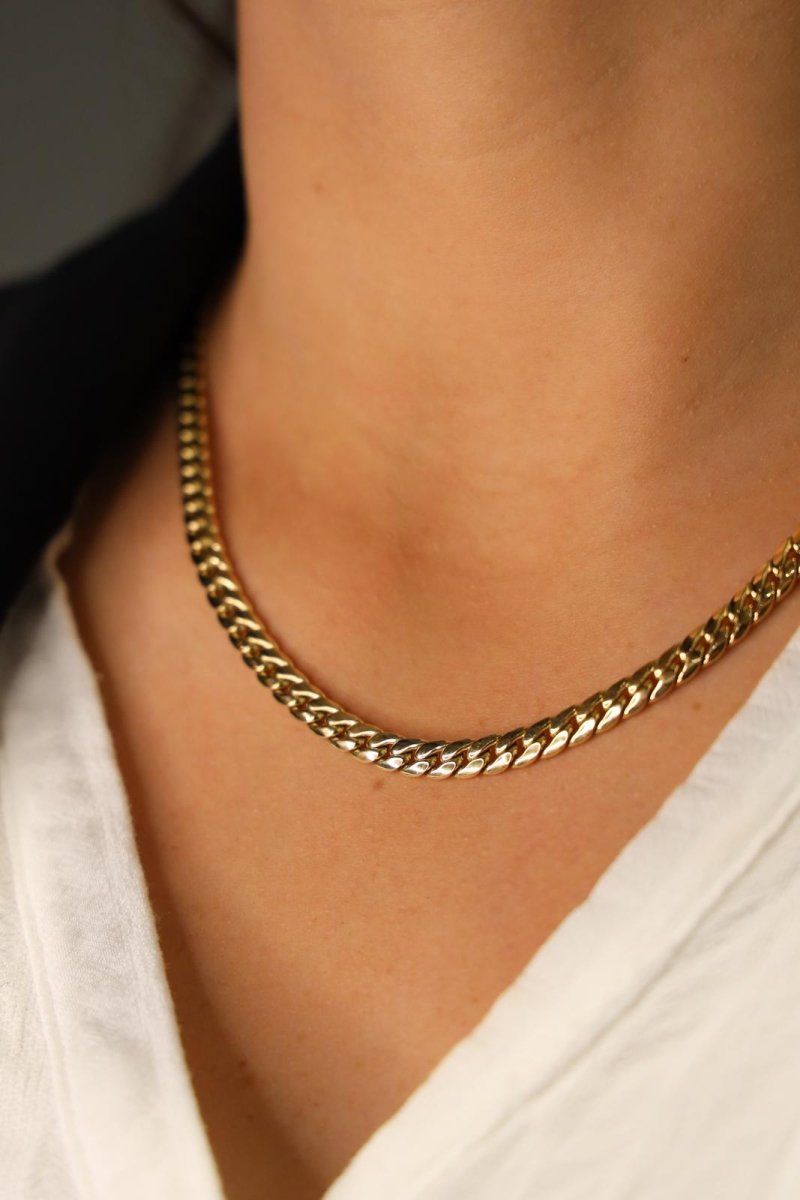 Collier Chaîne maille anglaise en or jaune - Castafiore