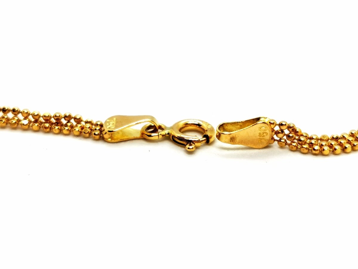 Collier Chaîne maille boule en or jaune - Castafiore