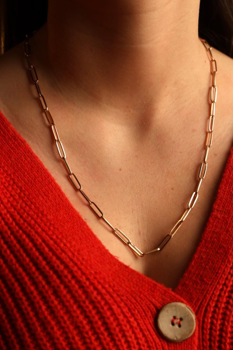 Collier Chaîne maille cheval en or jaune - Castafiore
