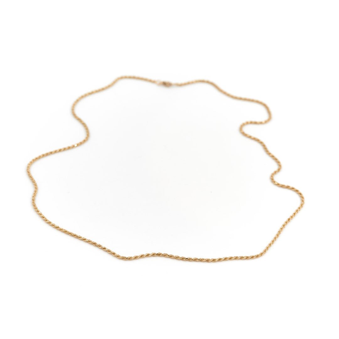 Collier Chaîne maille corde en or jaune - Castafiore