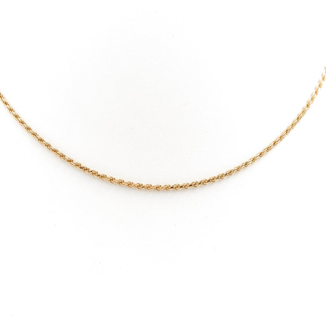 Collier Chaîne maille corde en or jaune - Castafiore