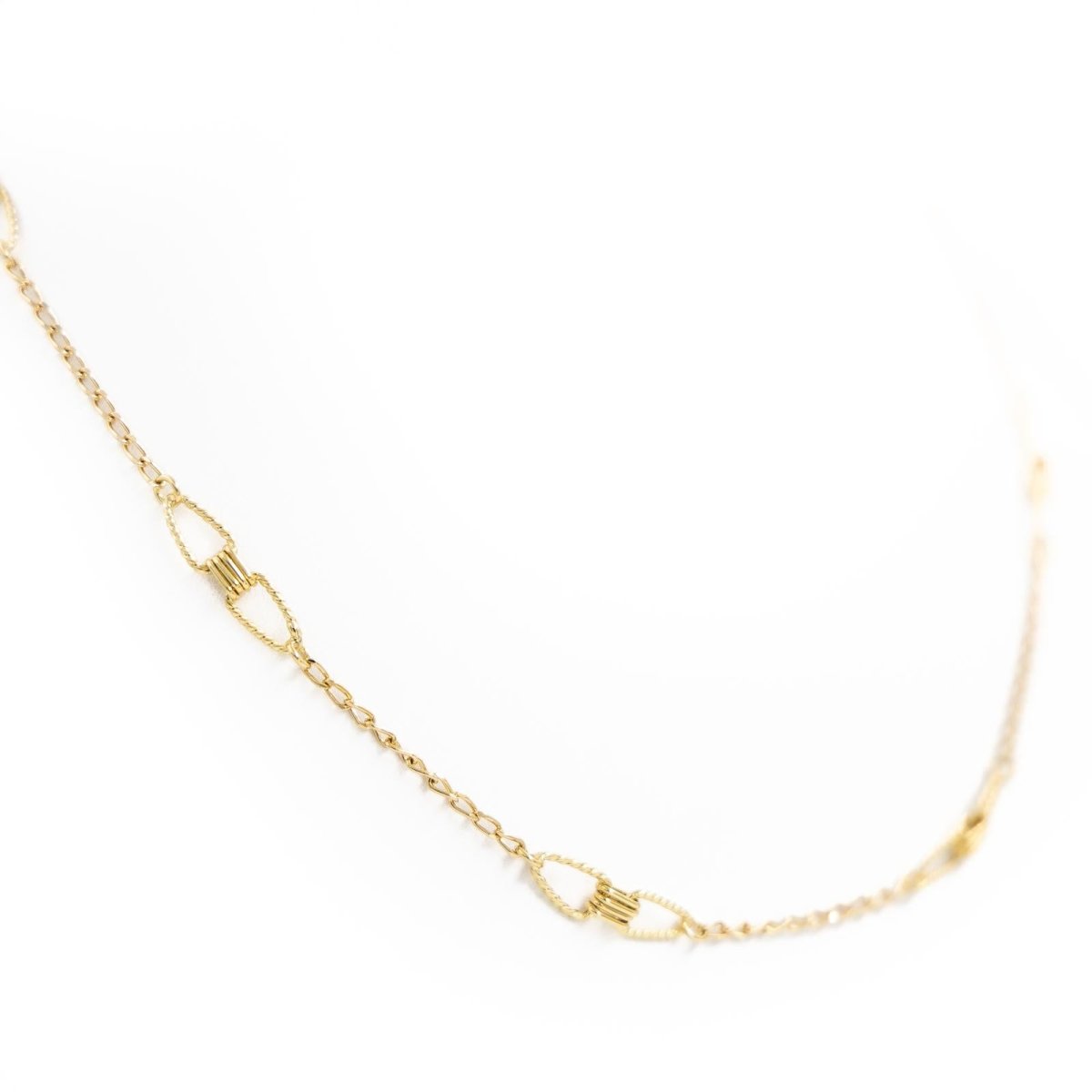 Collier Chaîne maille fantaisie en or jaune - Castafiore