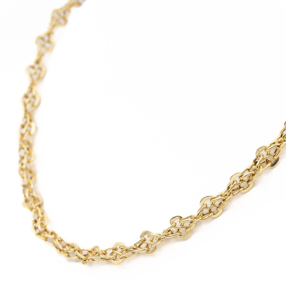 Collier Chaîne maille fantaisie en or jaune - Castafiore