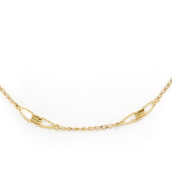 Collier Chaîne maille fantaisie en or jaune - Castafiore