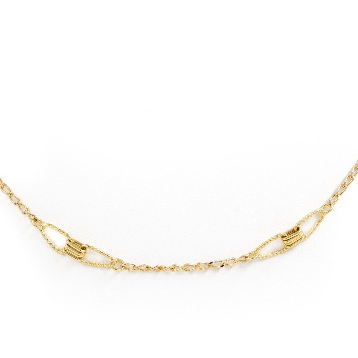 Collier Chaîne maille fantaisie en or jaune - Castafiore