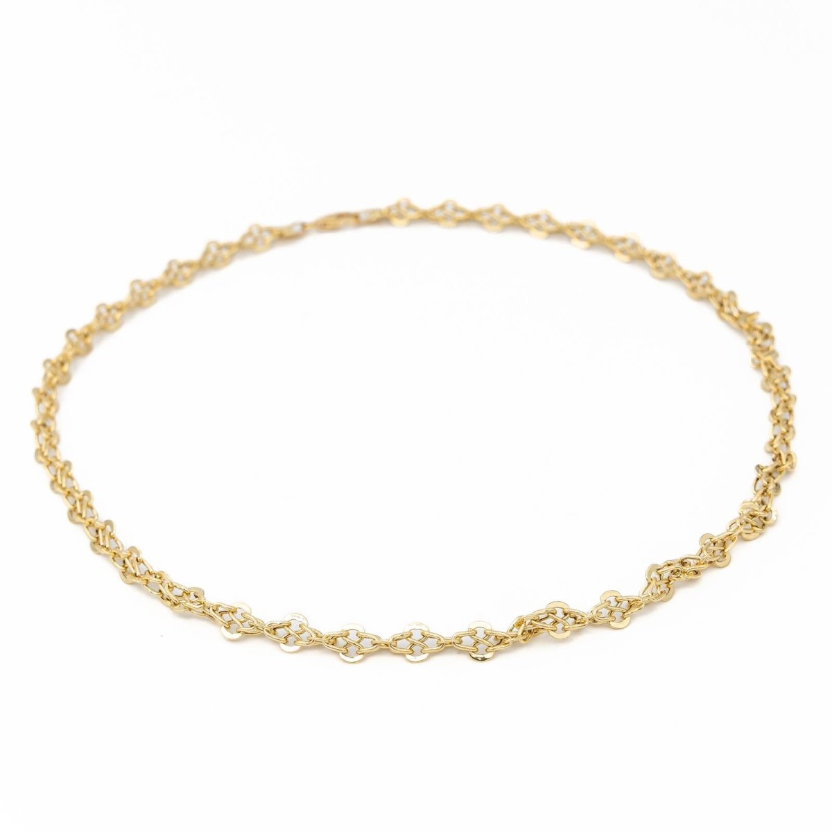 Collier Chaîne maille fantaisie en or jaune - Castafiore