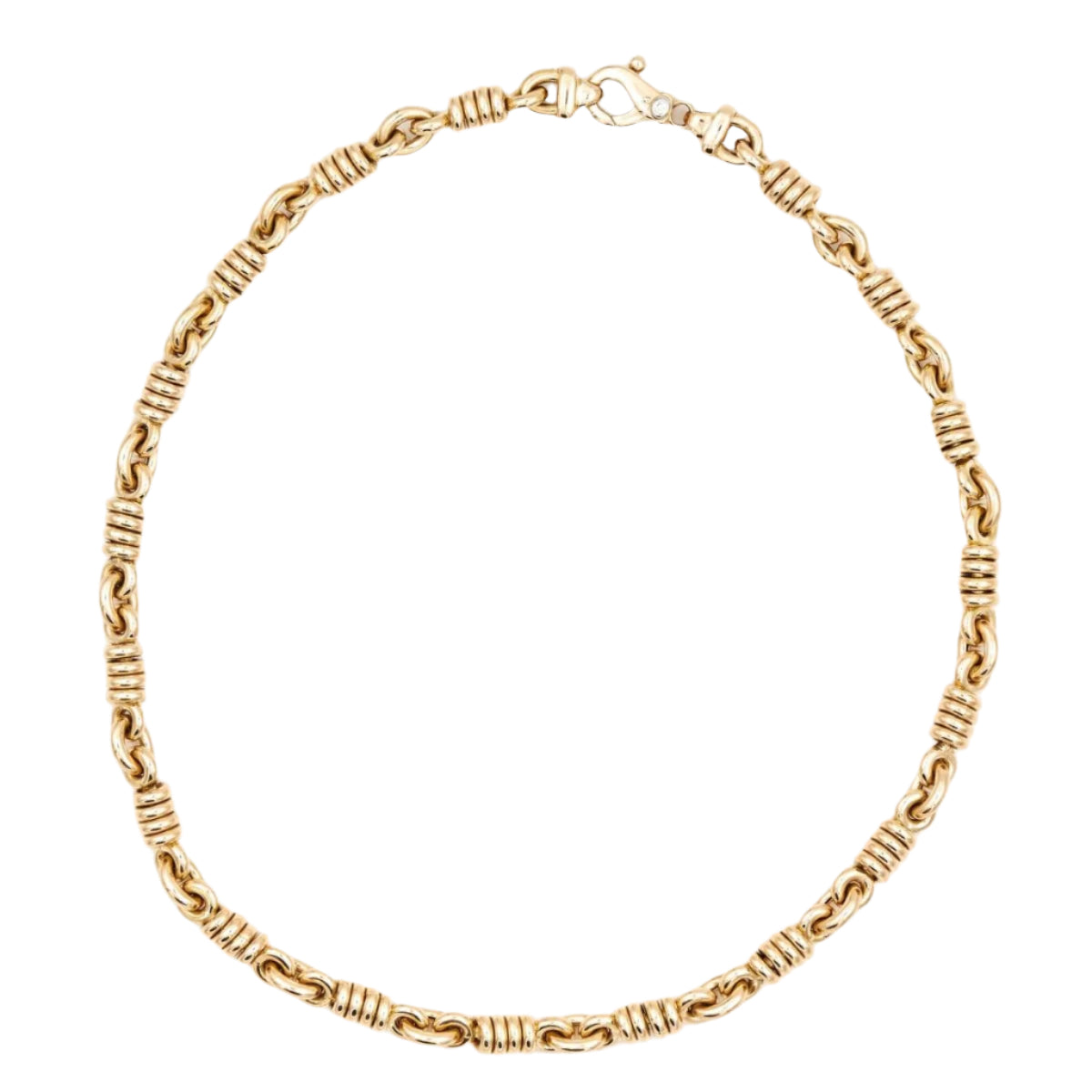 Collier Chaîne maille fantaisie en or jaune et diamant - Castafiore