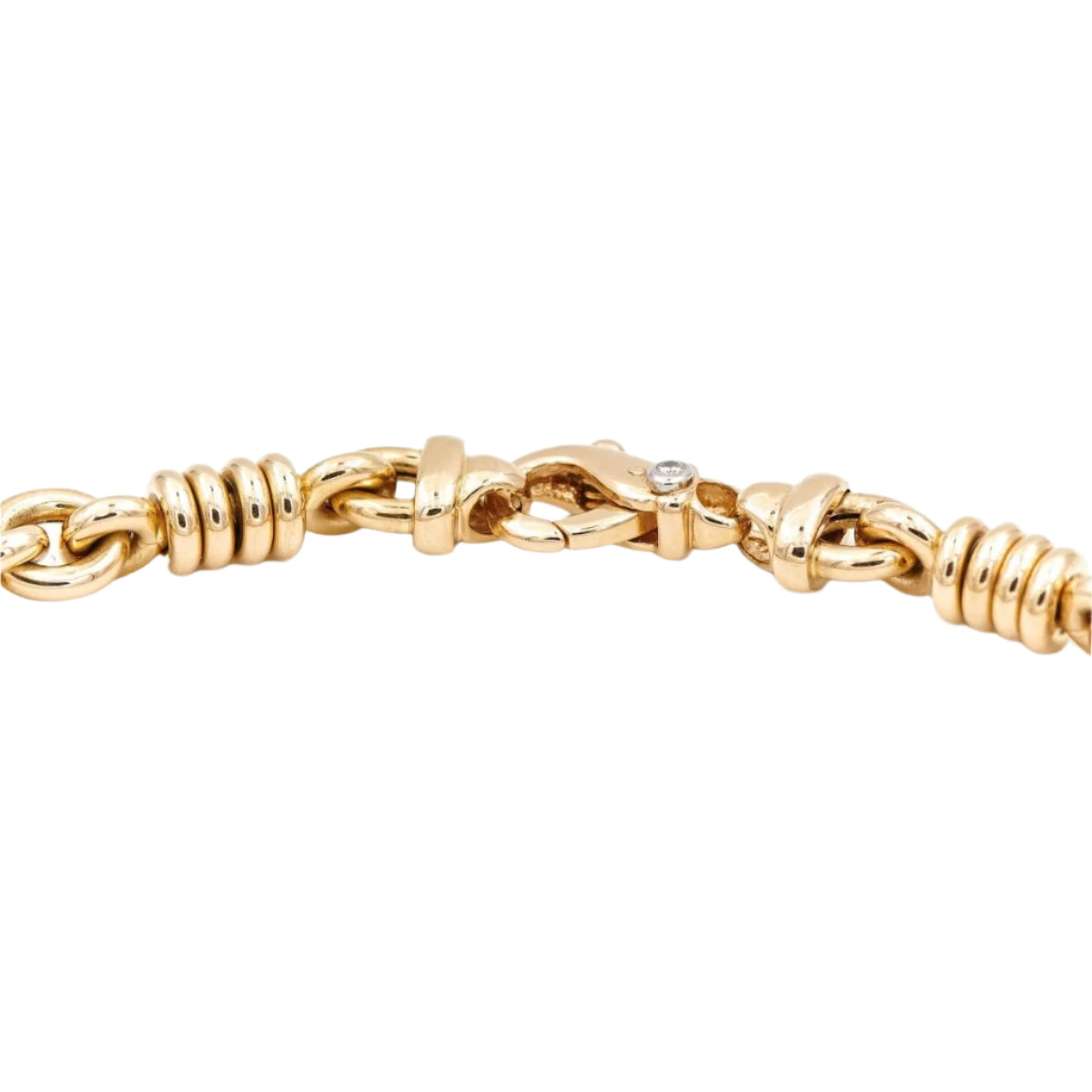Collier Chaîne maille fantaisie en or jaune et diamant - Castafiore