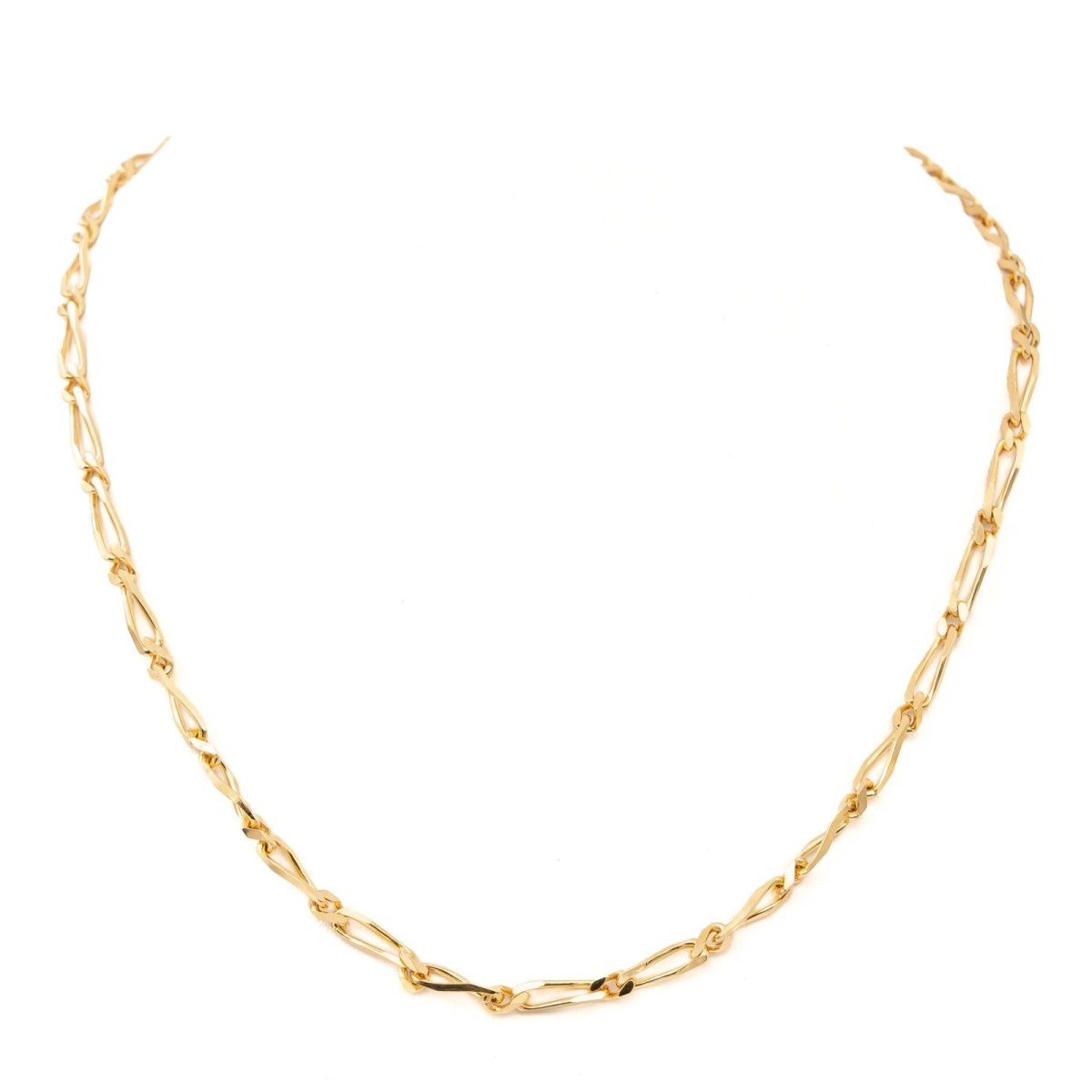 Collier Chaîne maille figaro en or jaune - Castafiore