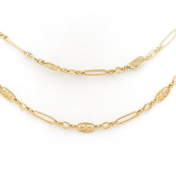 Collier Chaîne maille figaro en or jaune - Castafiore