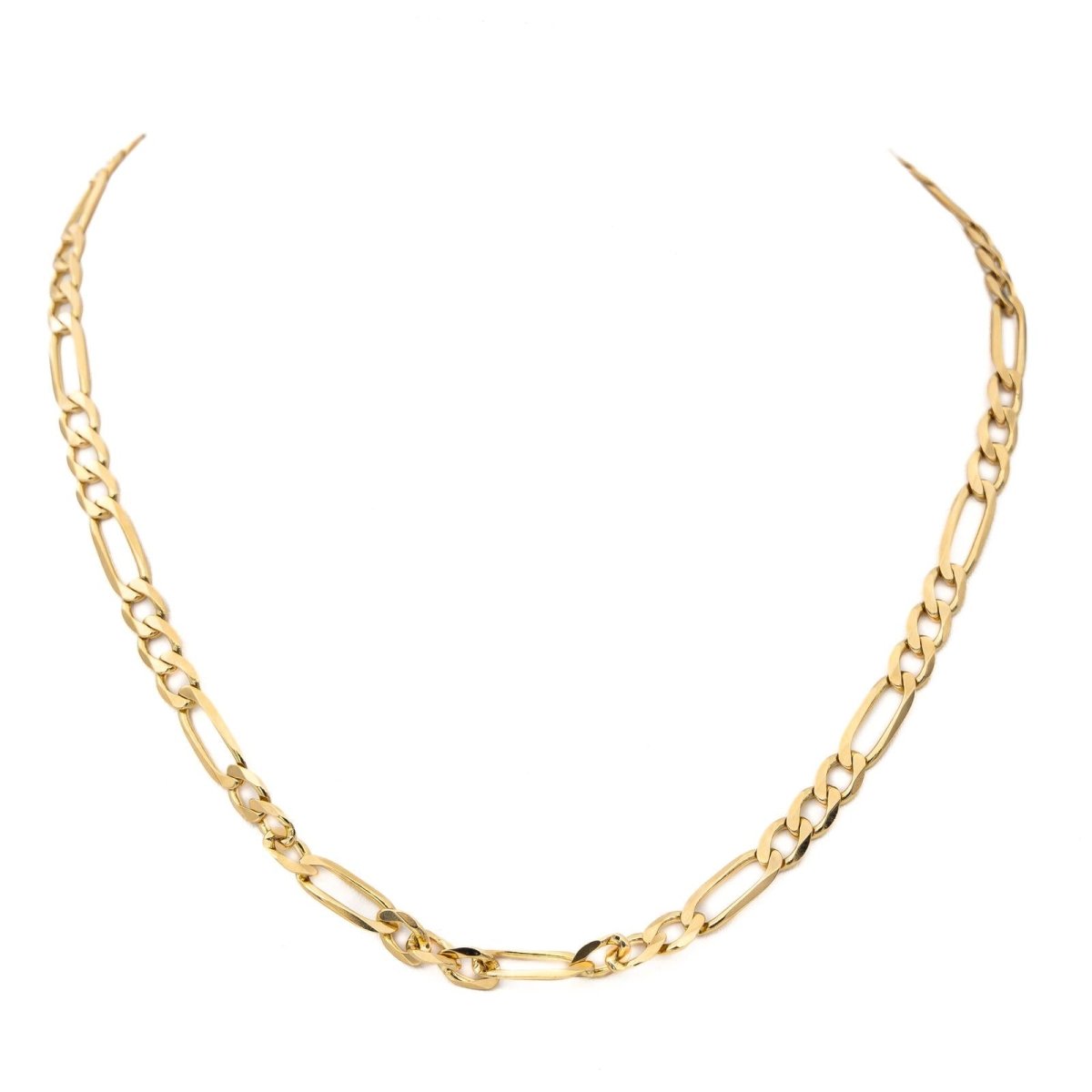 Collier Chaîne maille figaro en or jaune - Castafiore