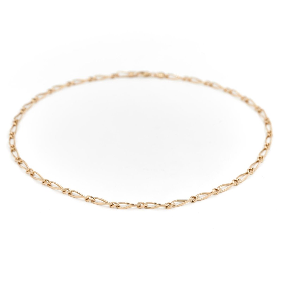 Collier Chaîne maille figaro en or jaune - Castafiore