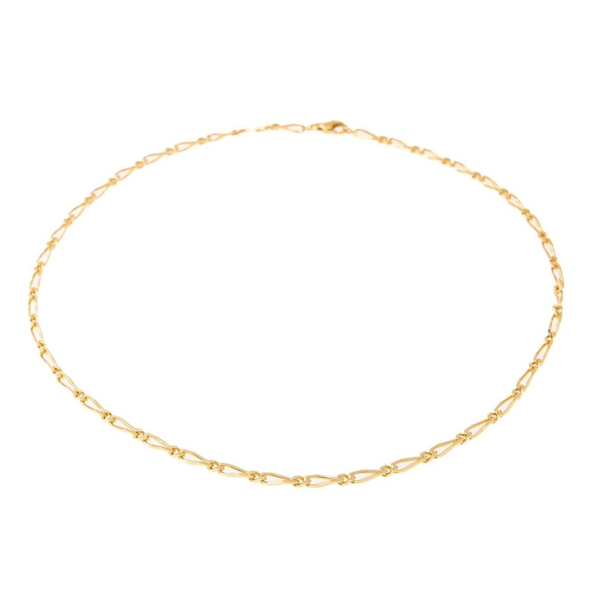 Collier Chaîne maille figaro en or jaune - Castafiore