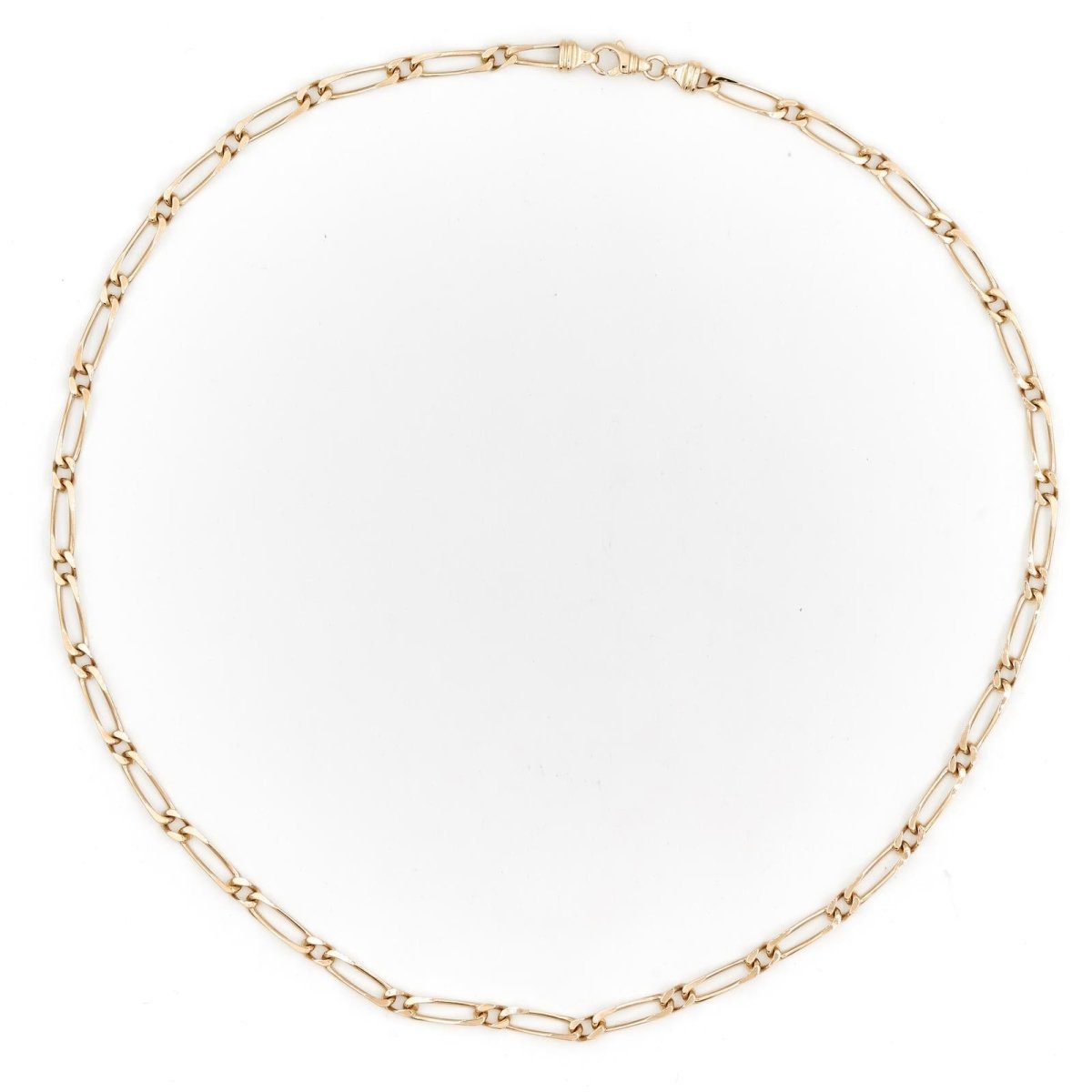 Collier Chaîne maille figaro en or jaune - Castafiore