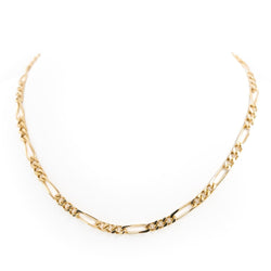 Collier Chaîne maille figaro en or jaune - Castafiore