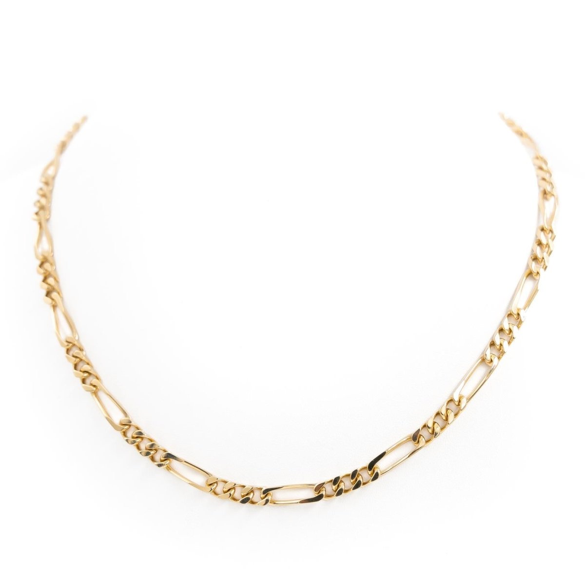 Collier Chaîne maille figaro en or jaune - Castafiore