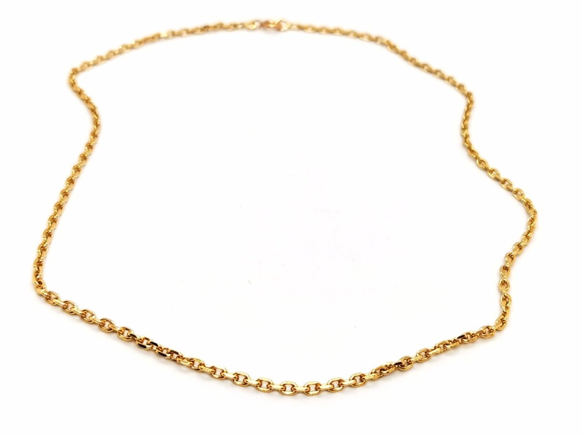 Collier Chaîne maille forçat en or jaune - Castafiore
