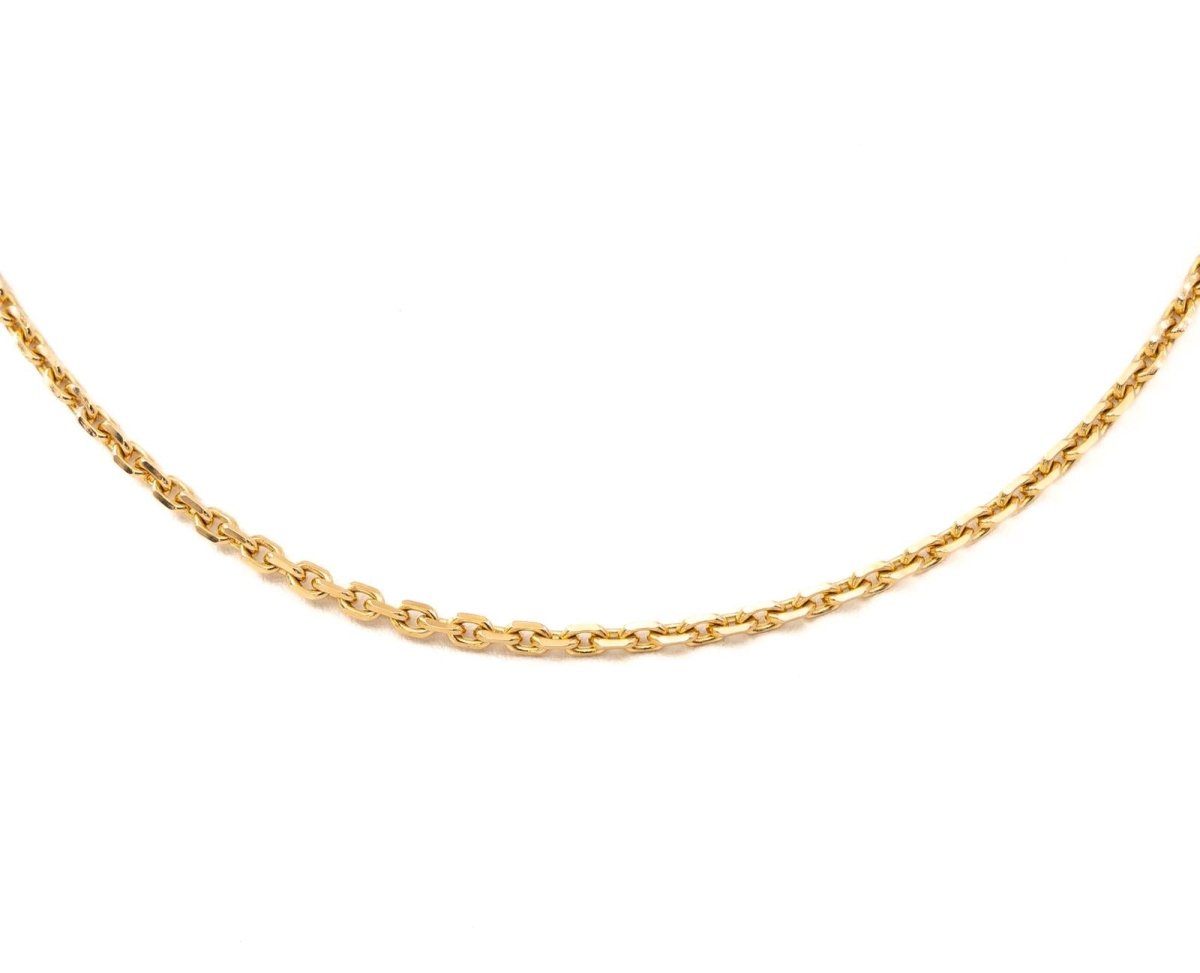 Collier Chaîne maille forçat en or jaune - Castafiore