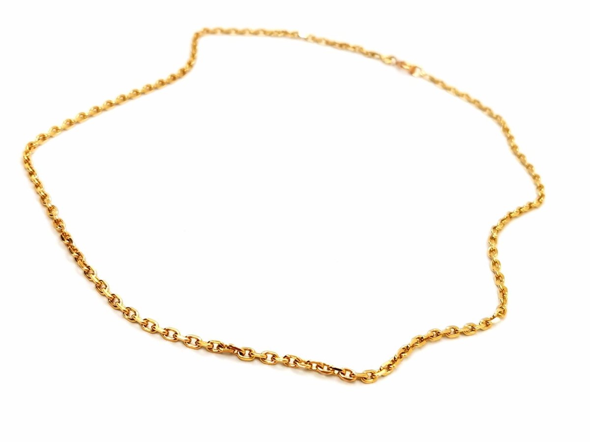 Collier Chaîne maille forçat en or jaune - Castafiore