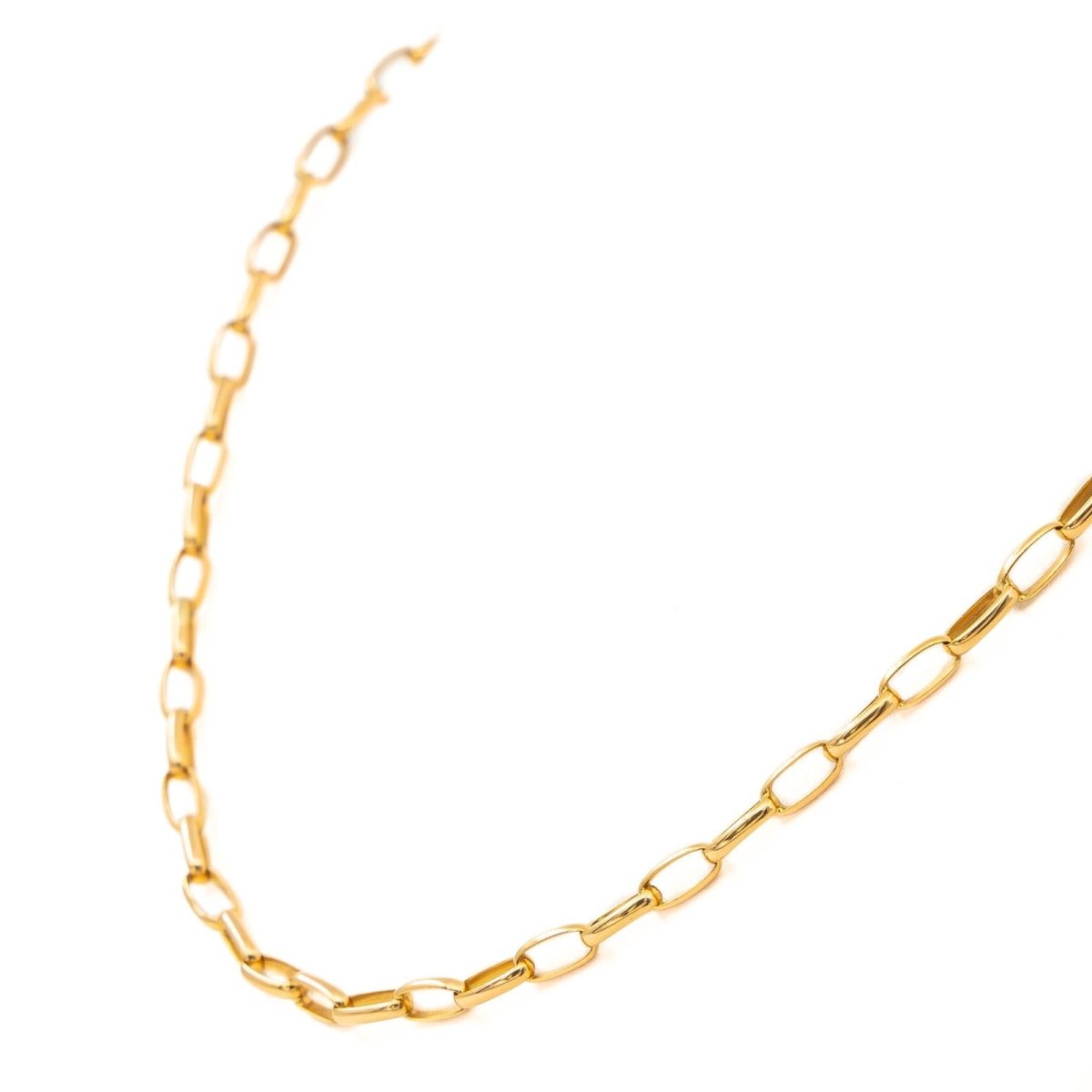 Collier Chaîne maille forçat en or jaune - Castafiore