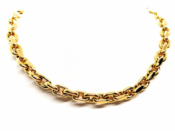 Collier Plaqué Or Maille Forçat Et épi - Émaillé Bleu - Neuf Avec étiquettes