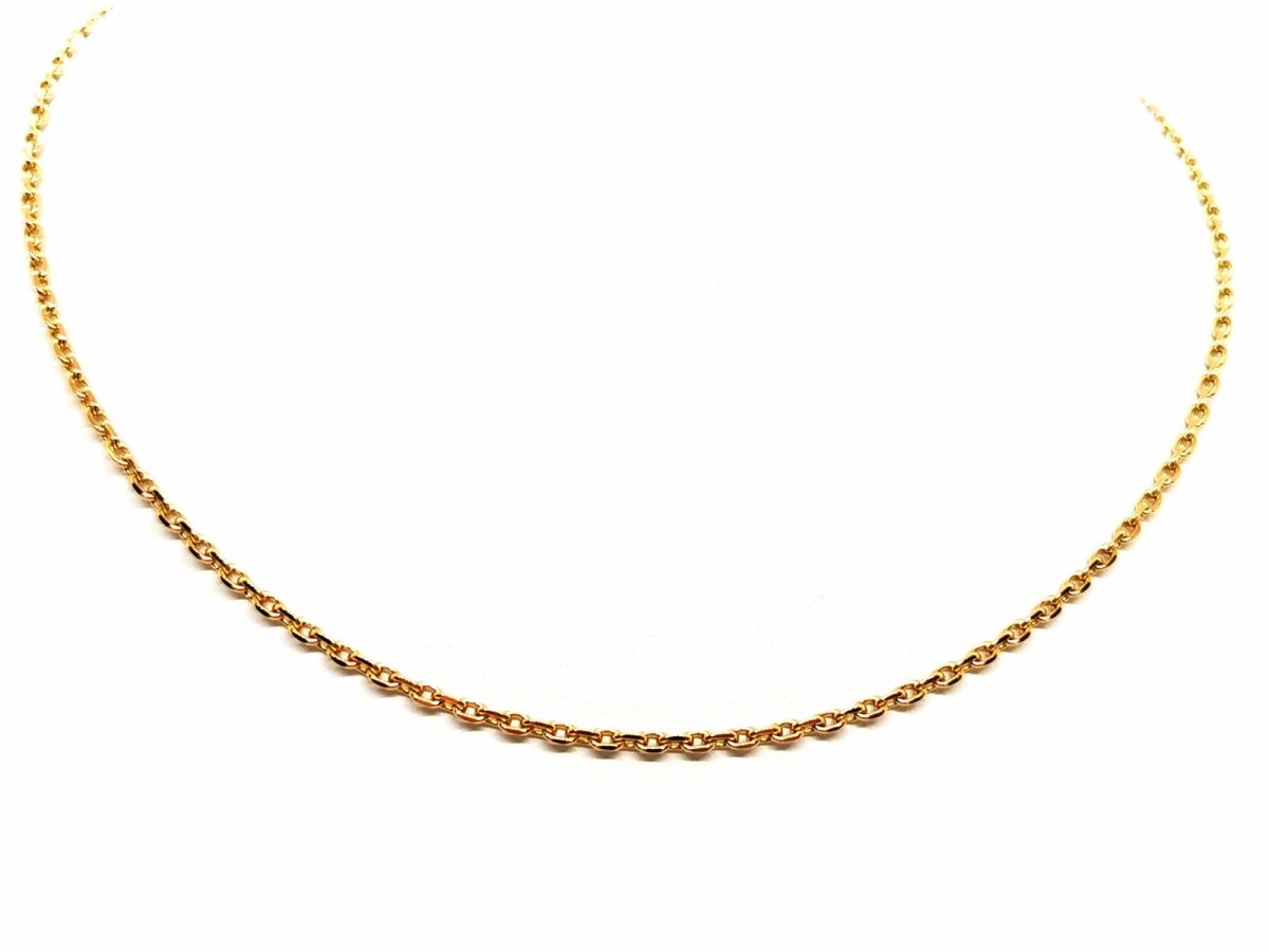 Collier Chaîne maille forçat en or jaune - Castafiore