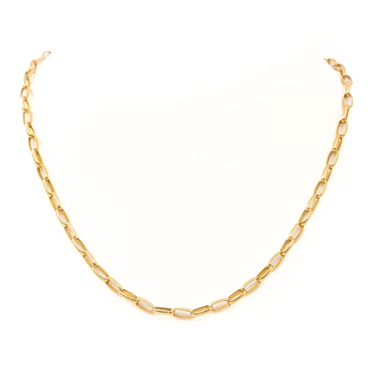 Collier Chaîne maille forçat en or jaune - Castafiore