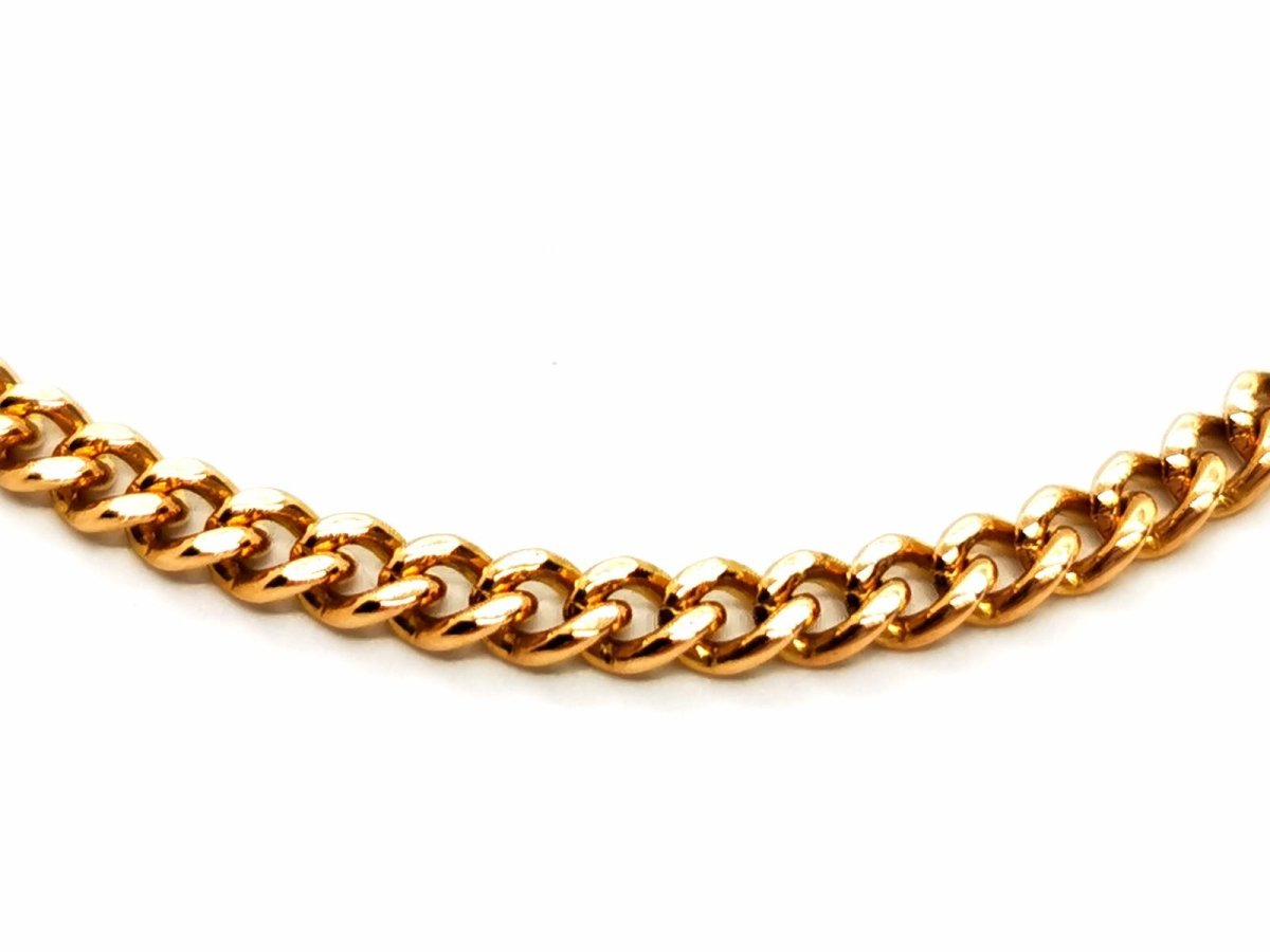 Collier Chaîne maille gourmette en or jaune - Castafiore