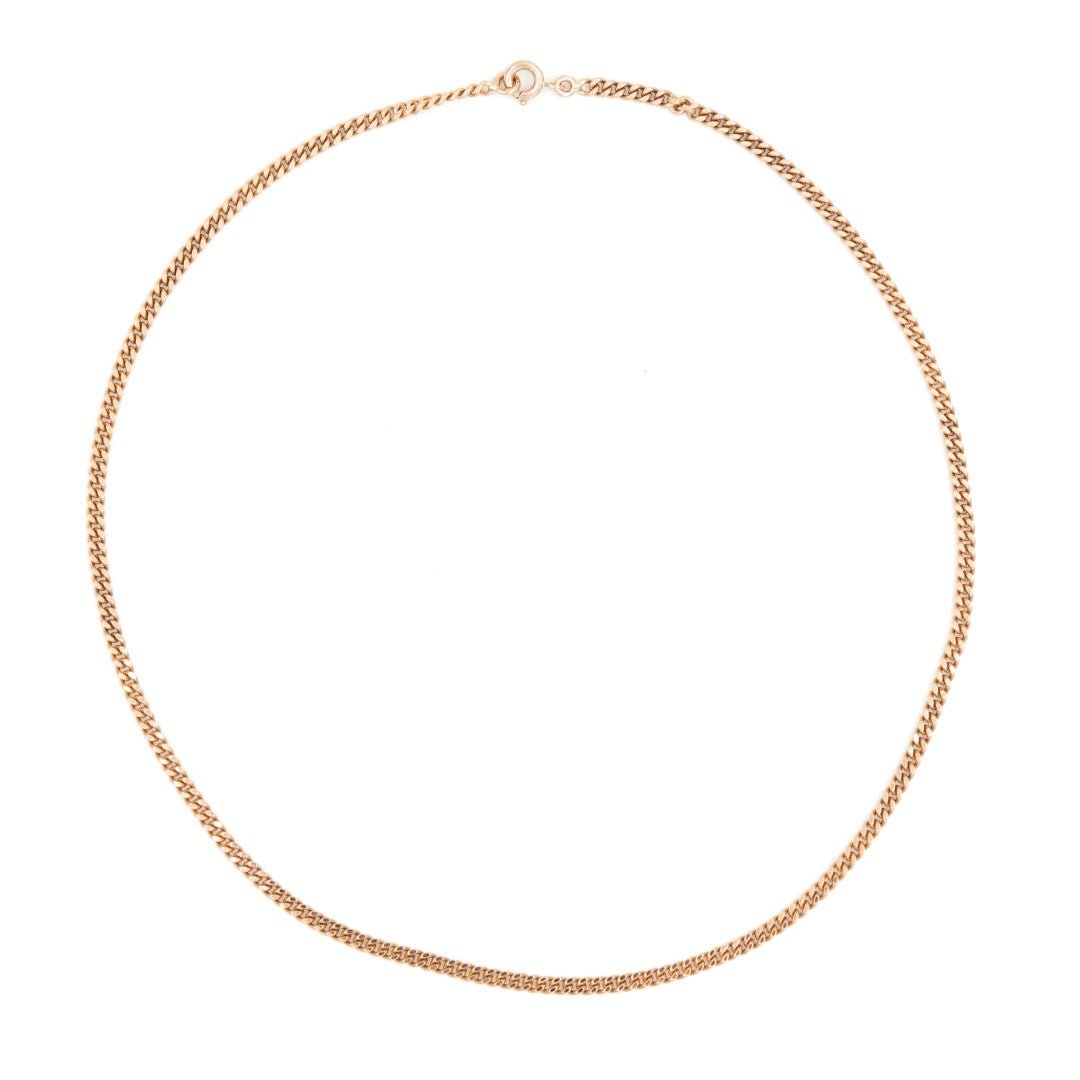 Collier Chaîne maille gourmette en or jaune - Castafiore