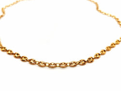 Collier Chaîne maille grain de café en or jaune - Castafiore