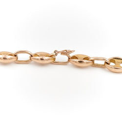 Collier Chaîne maille grain de café en or jaune - Castafiore